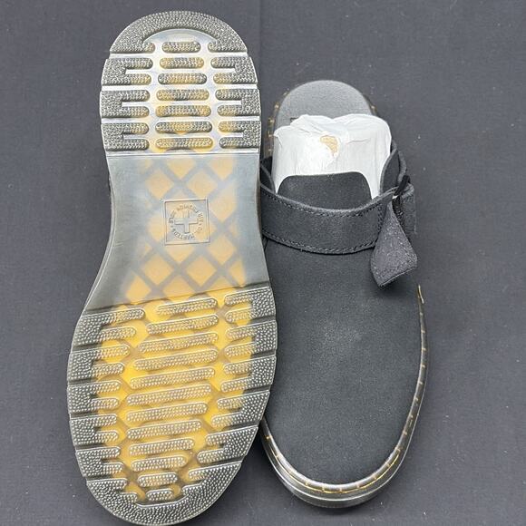 Dr Martens Carlson Mens Suede Mule Black Slingback Comfort Slip On Shoes Size 6